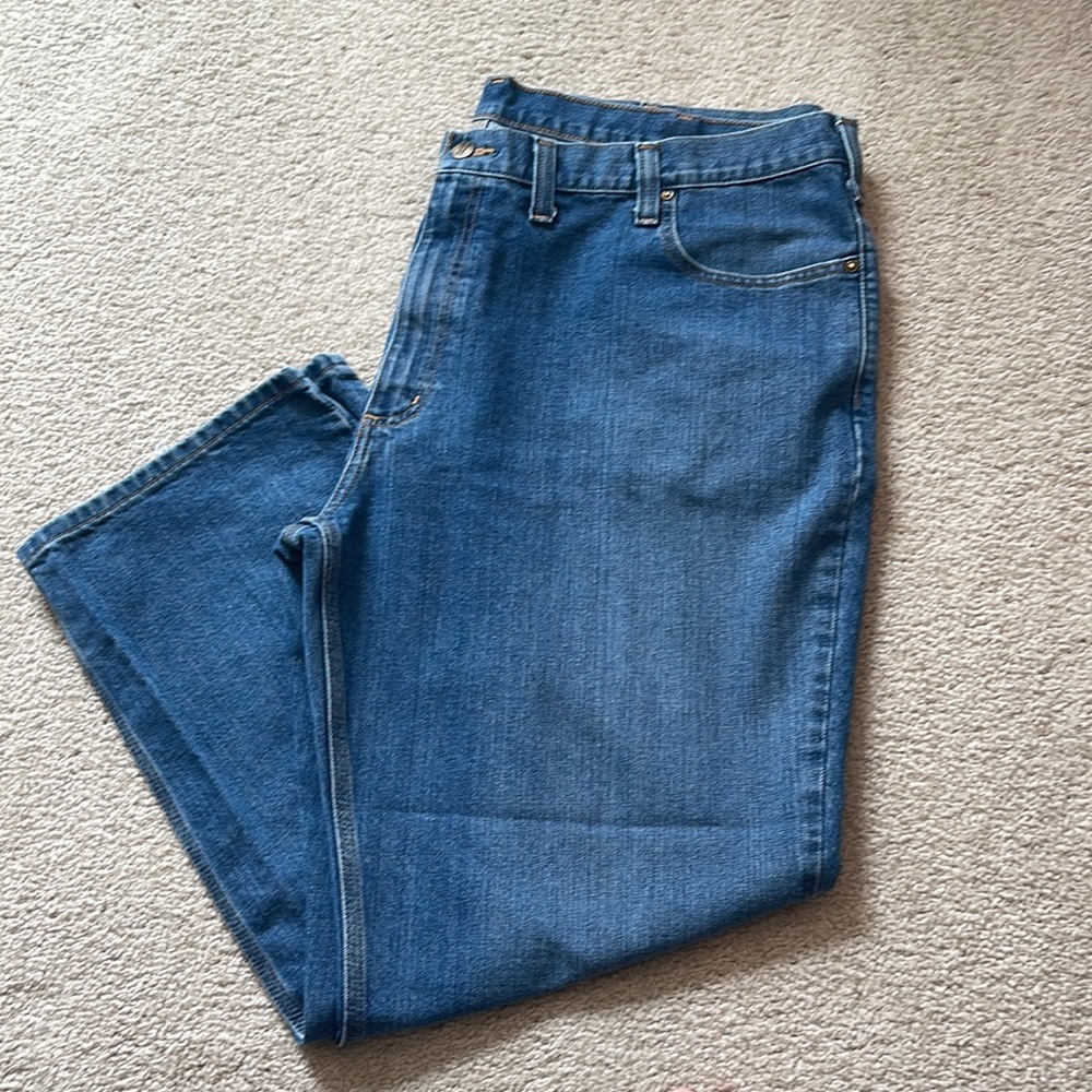 Carhartt Mens Relax fit 5 pocket Blue Jeans Size 46x30